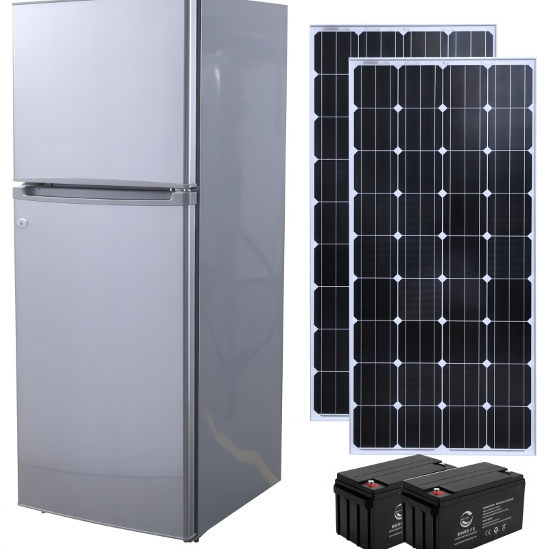 12/24V 138L 180L 215L 250L 270L Home Application Top Freezer Double Door Solar Powered Fridge