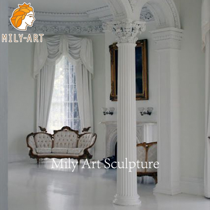Custom Home Decoration Hand Carved Marble Pillar