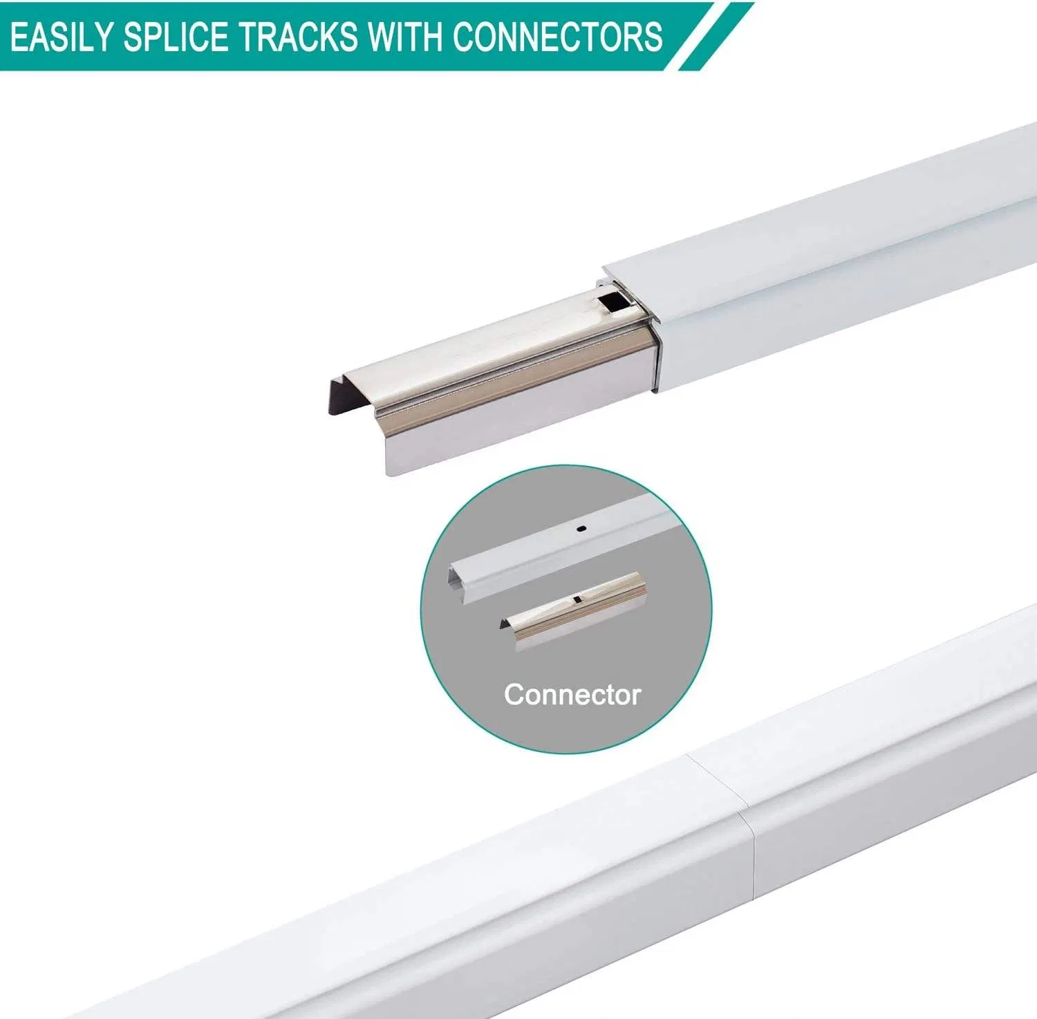 Sliding Drop Ceiling Rails Curtains, High Quality Aluminum Curtain Rail Runner, Track Joiner Ceiling Curtain Rail Control