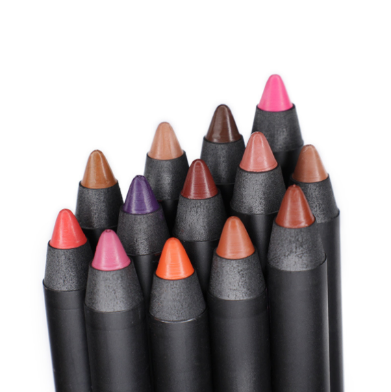 Black Tube Lip Liner Brown Multi Color Defining Pencil Makeup with Private Label