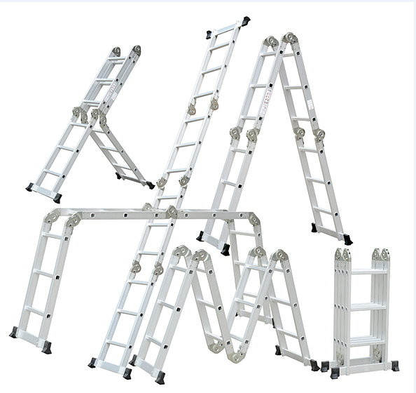En131 Approved 4 X 4 Aluminum Multi-Purpose Joint Ladder with Small Hinge