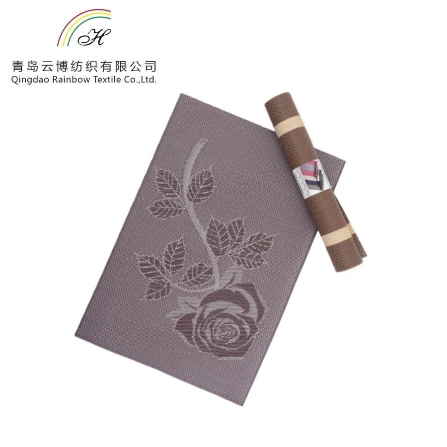 Square Custom Size PVC Polyester Non Slip Dining Wedding Restaurant Table Mat Placemat Price