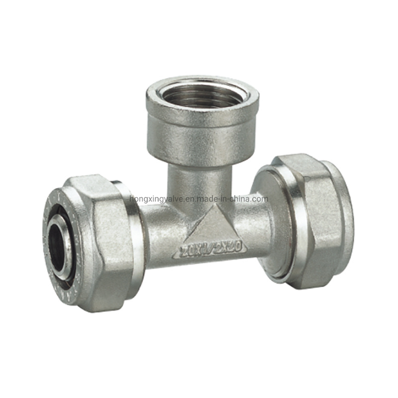 Four Port High Quality Brass Compression Cross Fitting for Multilayer Pipe