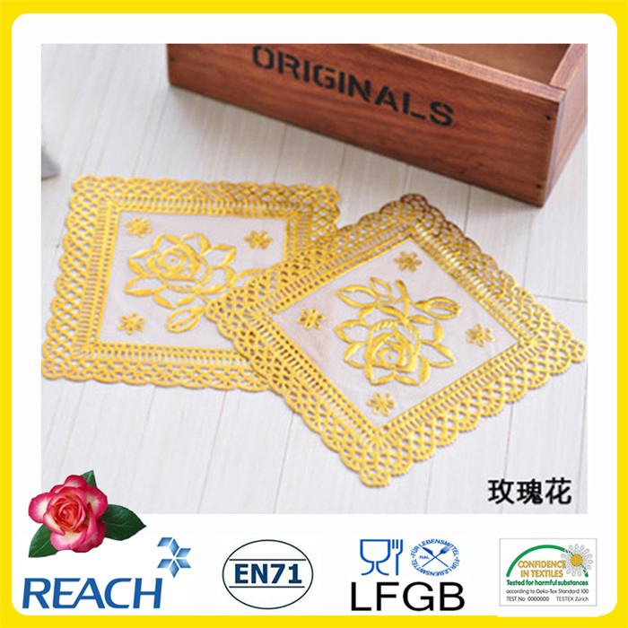 PVC Gold/Silver Lace Tablemat (JFCD-013)