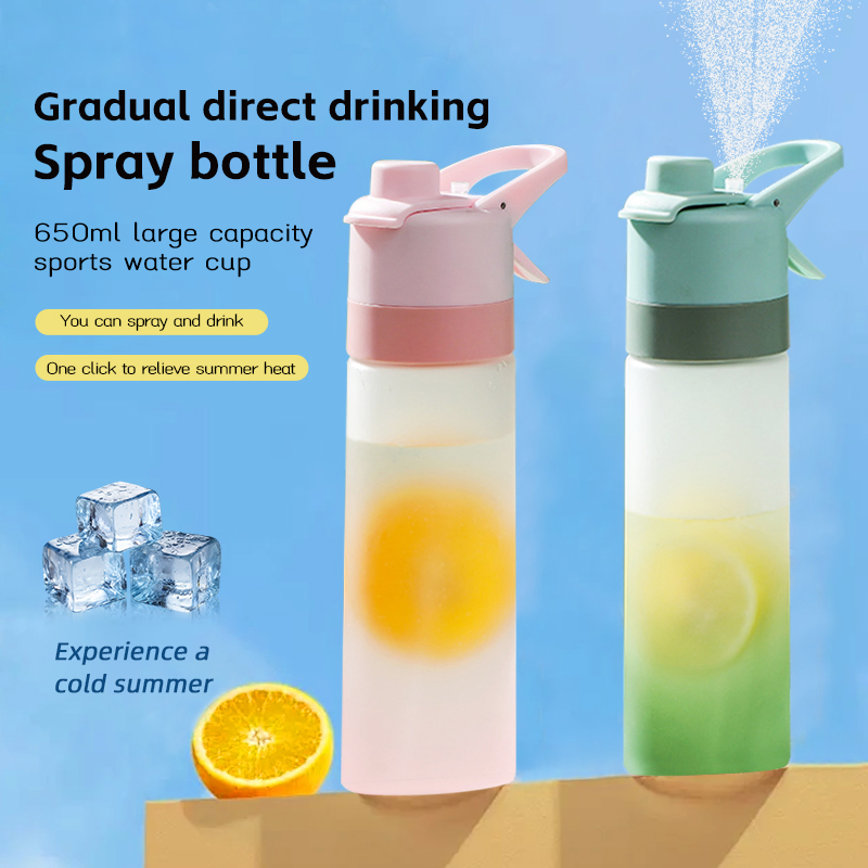 Детская бутылка для воды с распылителем, без BPA, градиент