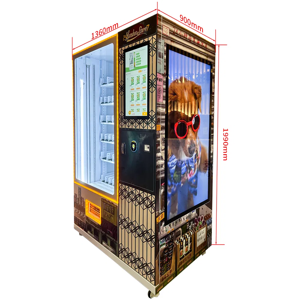 Upus 24 Hour Custom Smart Vending Machine Combo Pet Supplies Snack and Drink Vending Machine