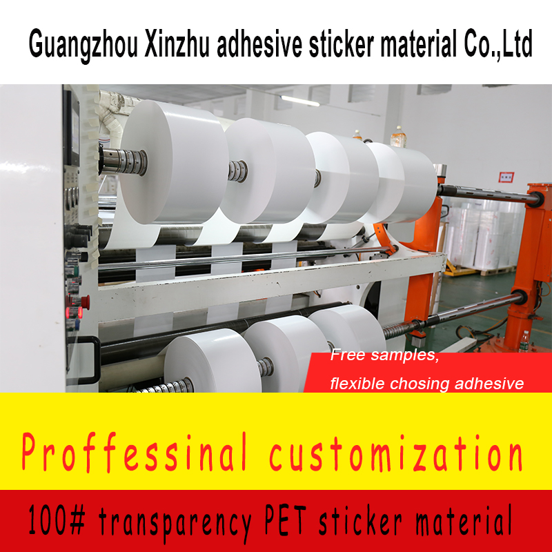 100# Transparency Pet Adhesive Sticker Label Material Xzrt-10060