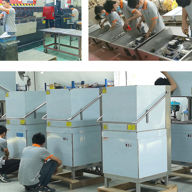 China Factory Commercial Dishwasher Industrial Kitchen Restaurant Use Stainless Steel High Temperature Rack Type