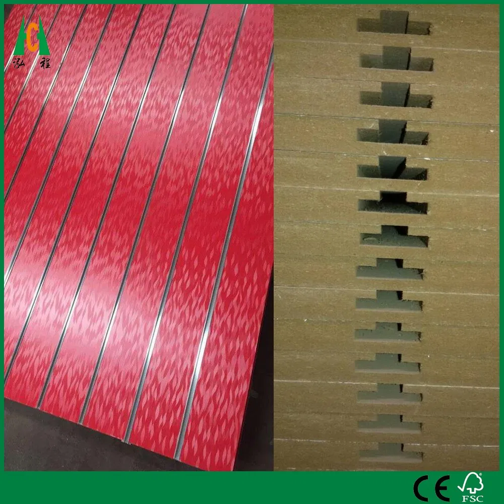 Grooved Melmaine MDF Board/Slotted Melamnine MDF
