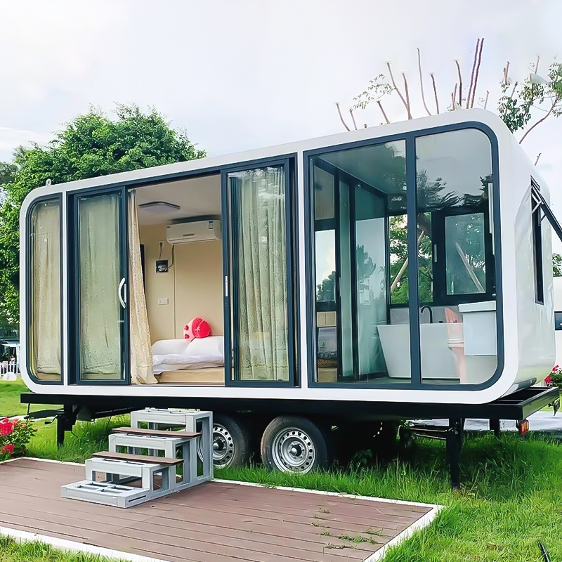 LED Lighting Moisture Proof Soundproof Apple House Prefabricated Cabin Portable Office Removable Room