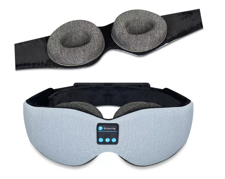 Wireless Music Eyemask Sleep Travel Custom 3D Sleep Blindfold Eye Mask Bluetooth