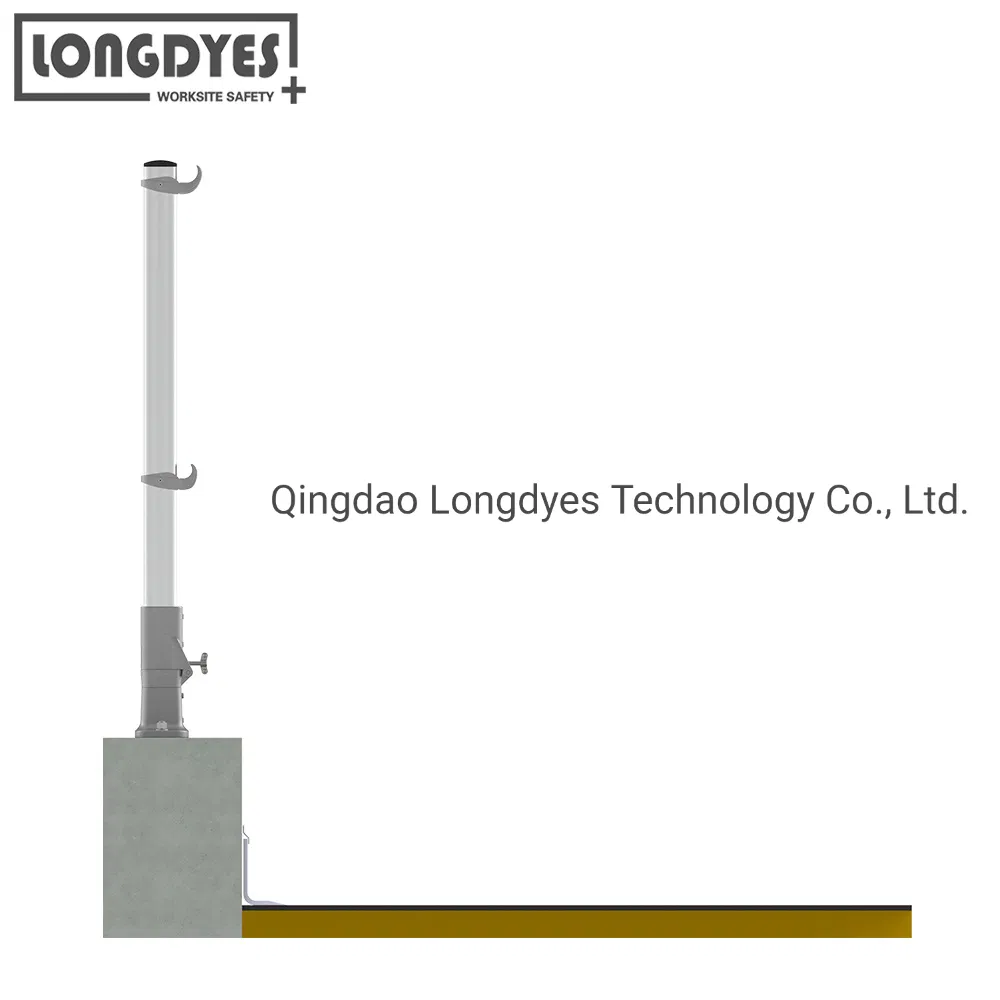 Fall Protection Rooftop Foldable Upright Parapet Clamp Guardrail System