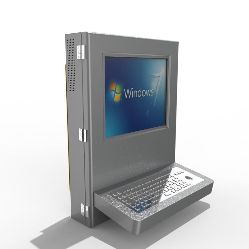 Wall Mounted Touchscreen Kiosk with Waterproof Vandal-Proof Stainless Steel Keyboard