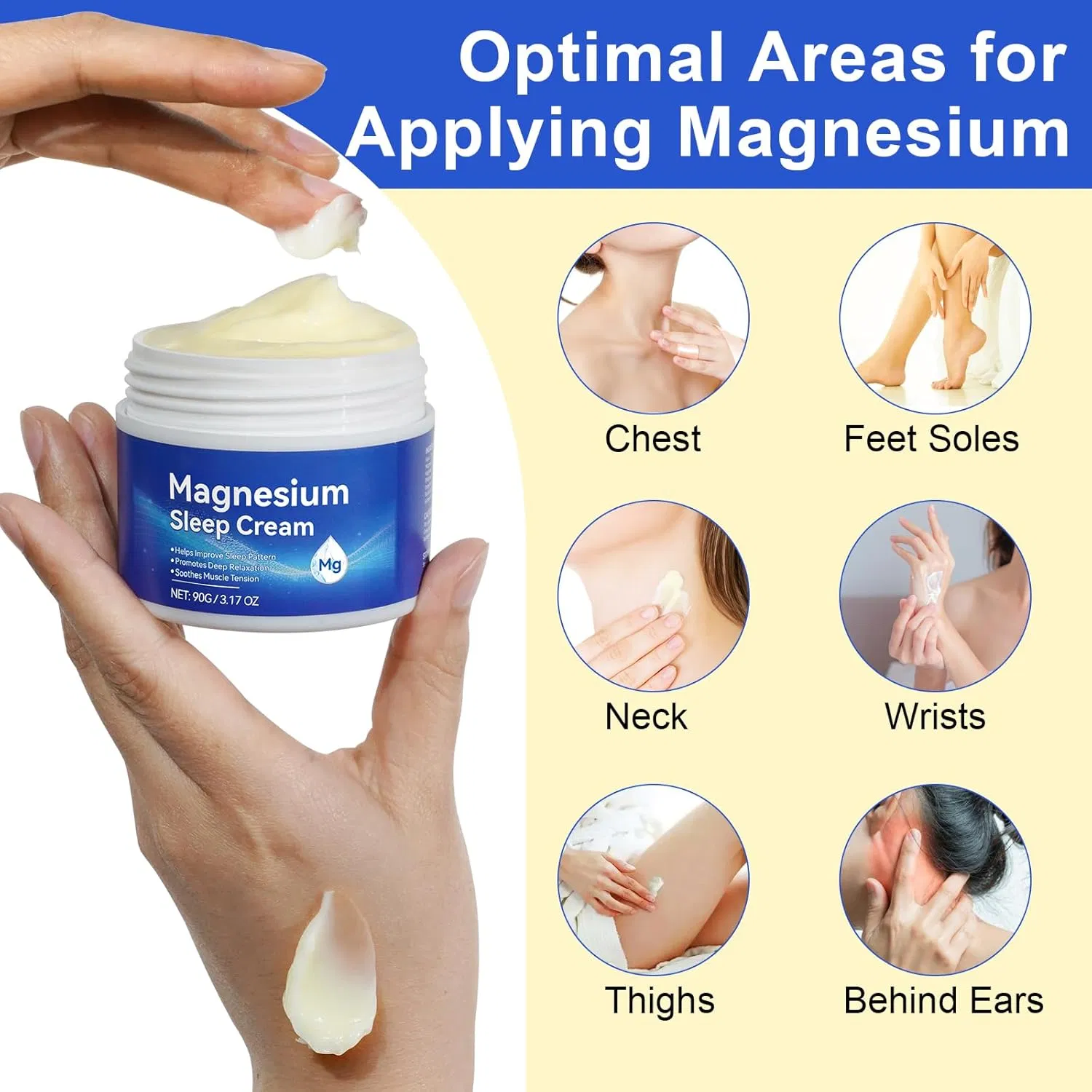 Private Premium Magnesium Cream Sleep Gentle to The Skin Magnesium Sleep Cream