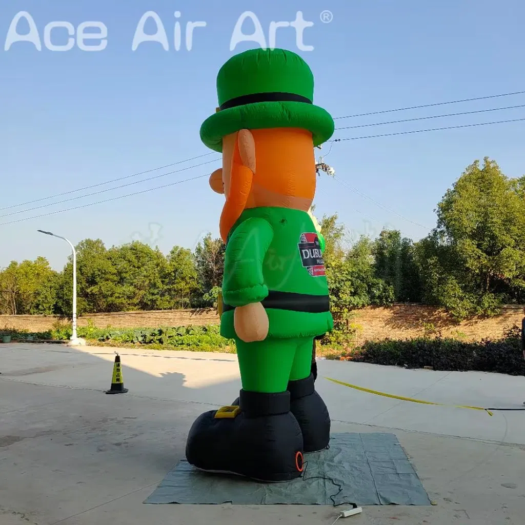 Custom 4mh Ireland Inflatable St Patrick's Cartoon Character for Holiday Outdoor Decoration