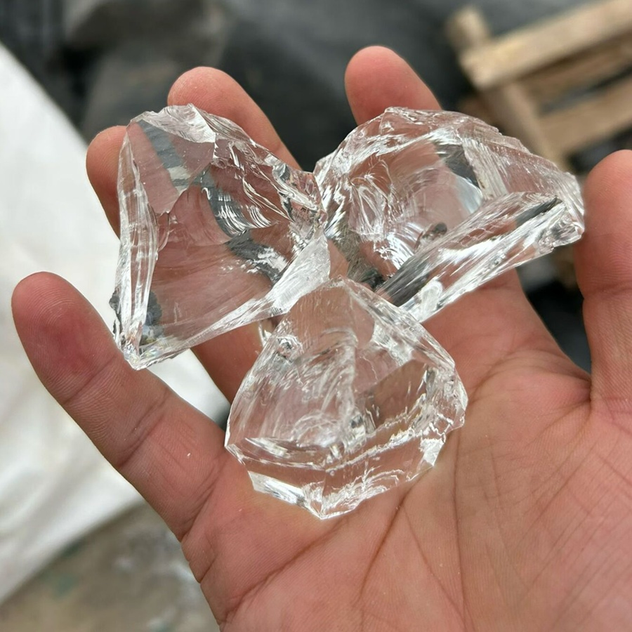 Crushed Slag Glass Rocks for Fire Pit & Garden Decorative Slag Glass Stones