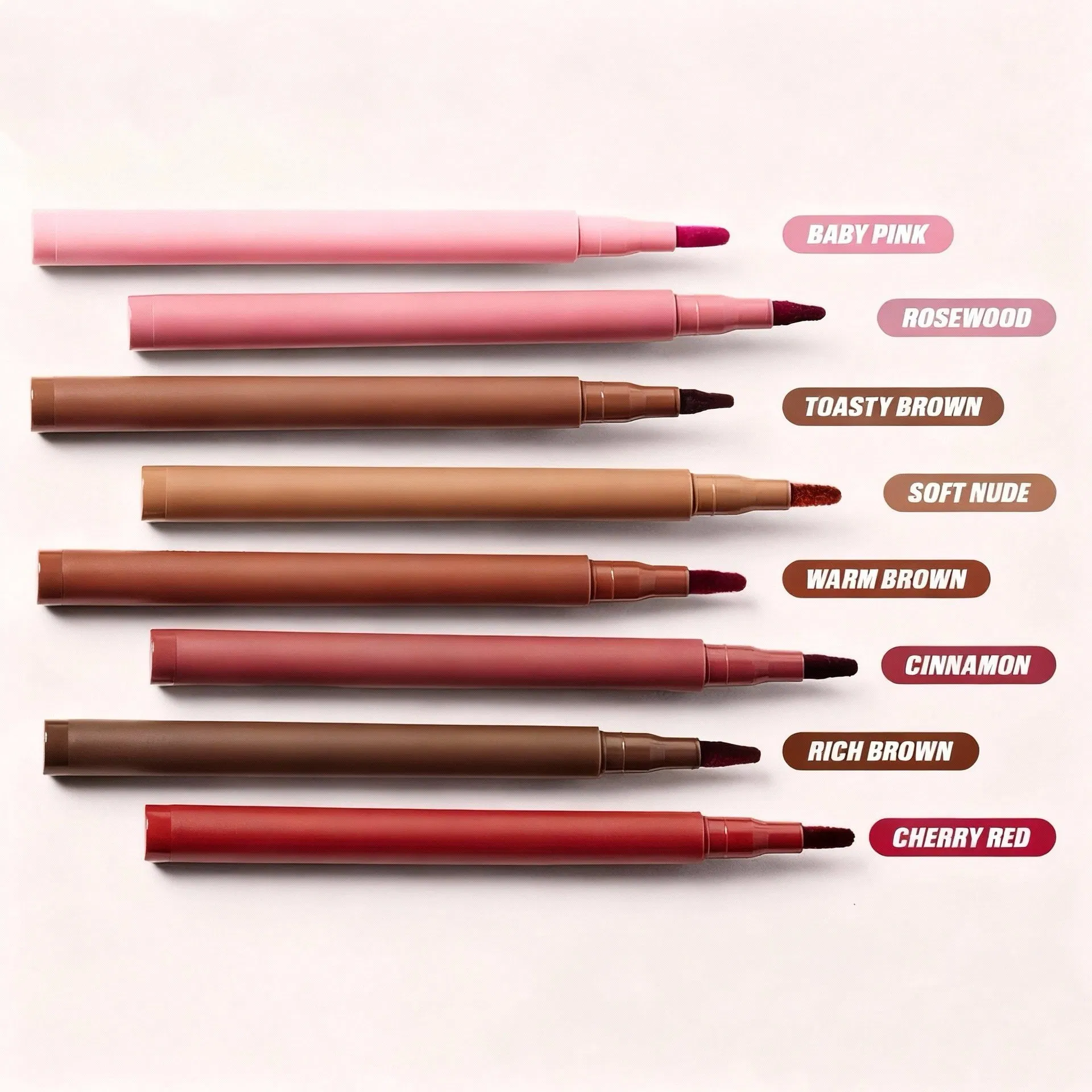 Vegan Makeup Lipliner Waterproof Liquid Lip Liner Makeup Tinted Lip Pencil Private Label Cosmetics Vegan Lip Contour Stain