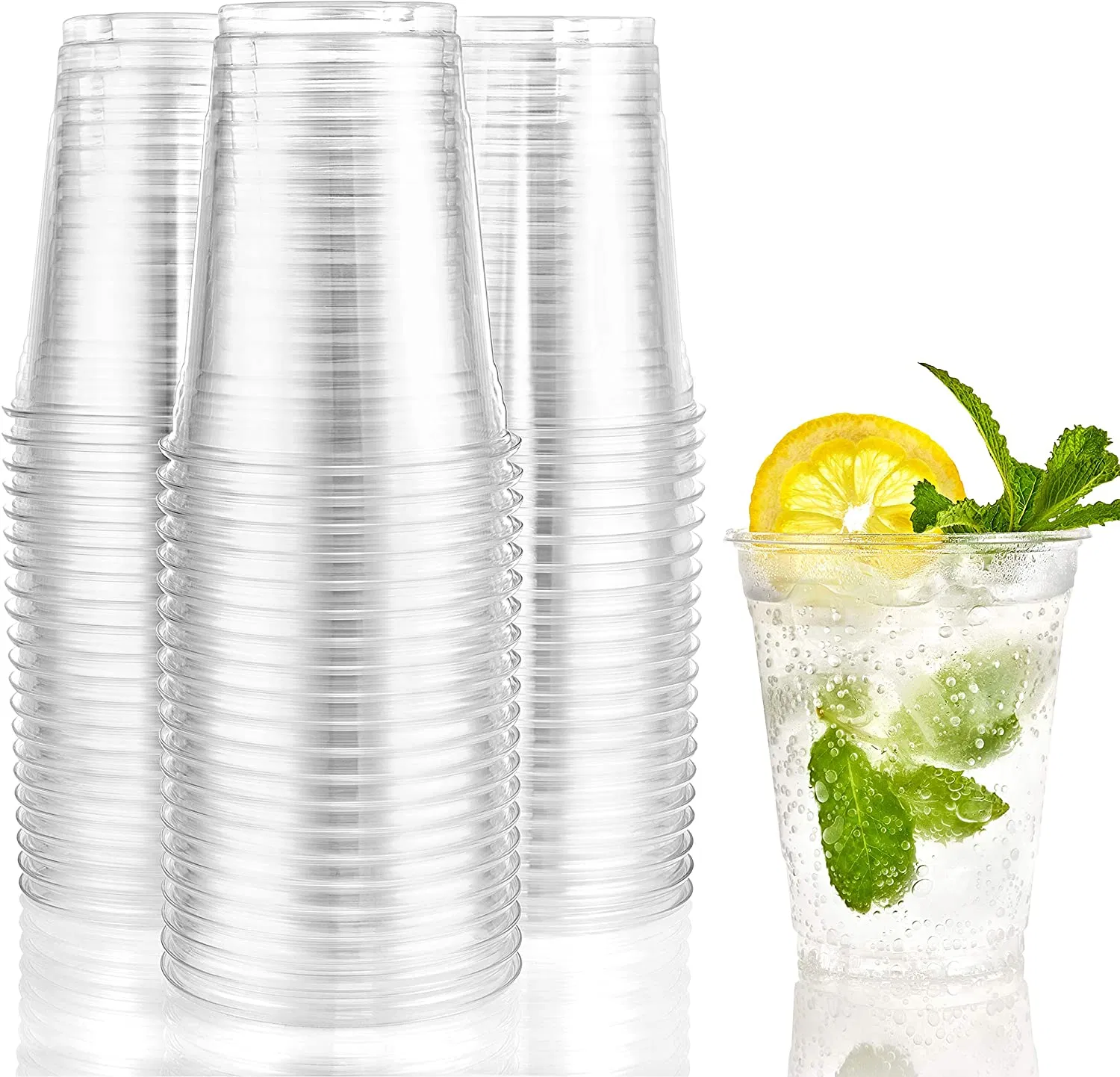 Disposable 90 98mm Diameter Pet Cup for Cold Beverages Food Grade
