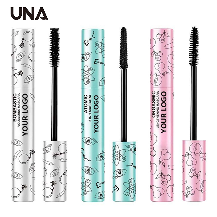 Custom Logo Mascara Tube Waterproof Volume Private Label Black Mascara Packaging Brushes Extension Eyelash Vegan Mascara