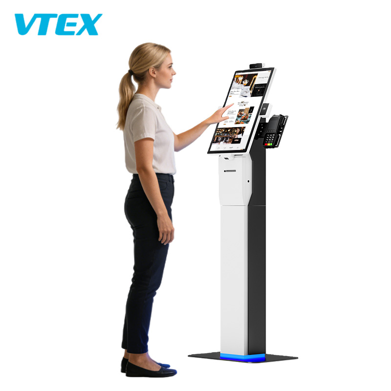 Customizable Floor Standing Kiosk 15.6 21.5 23.8" Self Service Ordering Payment Kiosk Machine