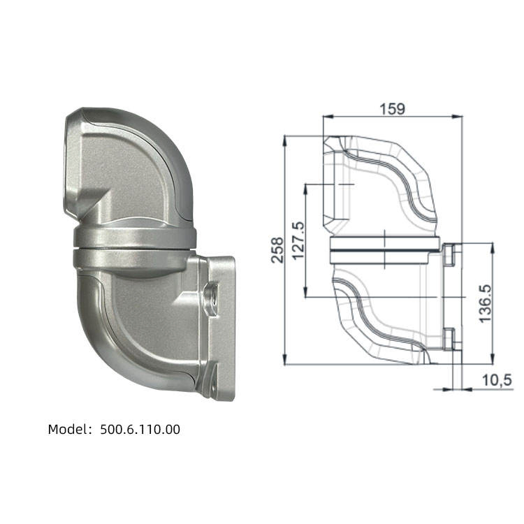 5065 Series Model 500.6.110.00 Horizontal Wall Base Mounted Part for Arm-Mounted Panel and PC Accessor