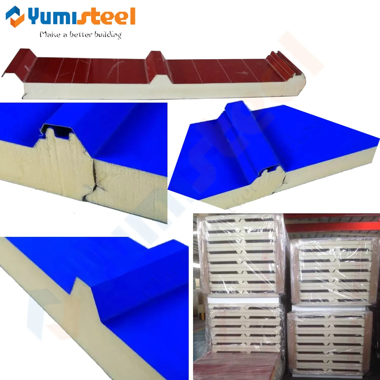 High Density Polyurethane PIR/PU/PUR Insulated Laminated Sandwich Panels for Roof/Wall Cold Storage Panel Price