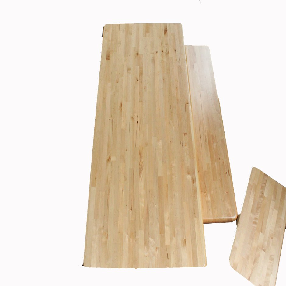 High-Temp Dried Finger Joint Wood Worktop, Smooth Polish, Safe Water Paint, Loft Dining