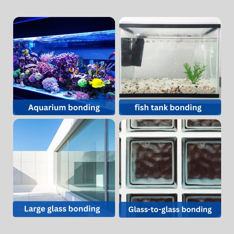 Strong, Transparent, Long-Lasting Clear Glass Silicone Sealant 7132