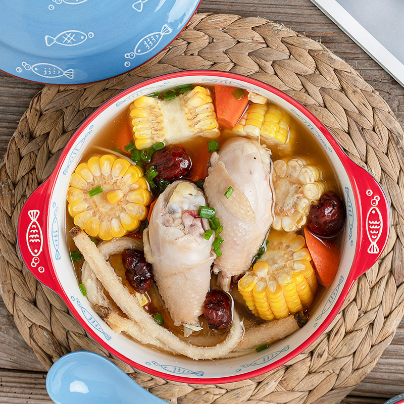 Japanese Style Porcelain Luxury Noodle Soup Bowl with Lid and Handle