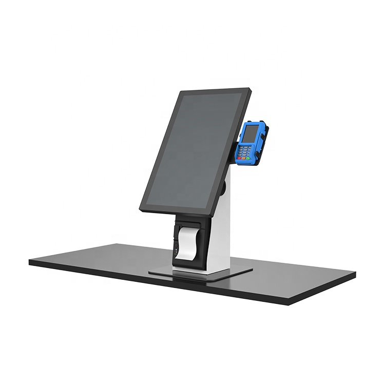Countertop Touchscreen Queue Bank Restaurant Menu Hotel Self Service Ordering Kiosk Service with Card Reader Holder