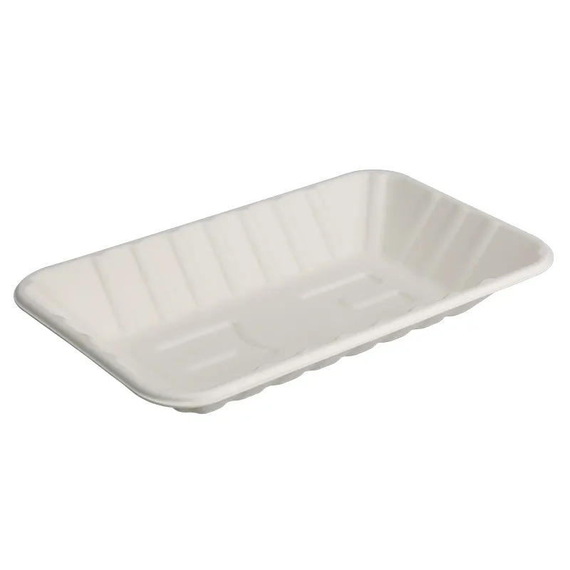 Eco Disposable Take Away Plate Sugarcane Bagasse Tray Plates Container