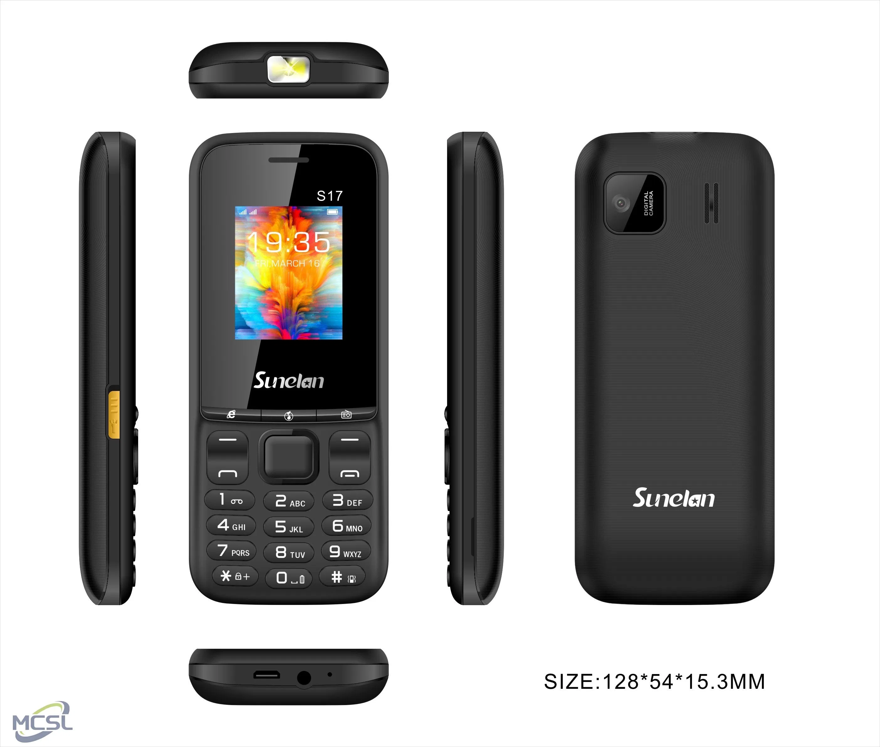 Кнопочный телефон Sunelan S17, 1.77 дюйма, 2G