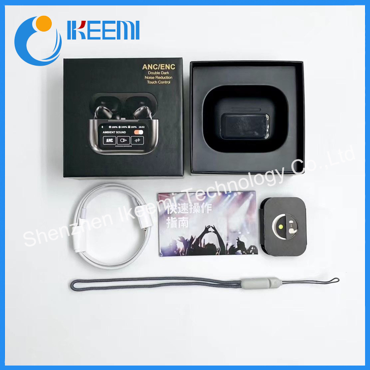 A9 PRO Earphones 2024 Newest LCD Touch Screen Wireless Earphones with Noise Cancelling