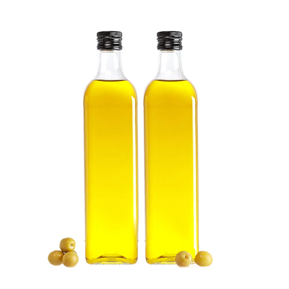 Food Grade 250ml 500ml 750ml 1L Square Glass Olive Oil Bottle