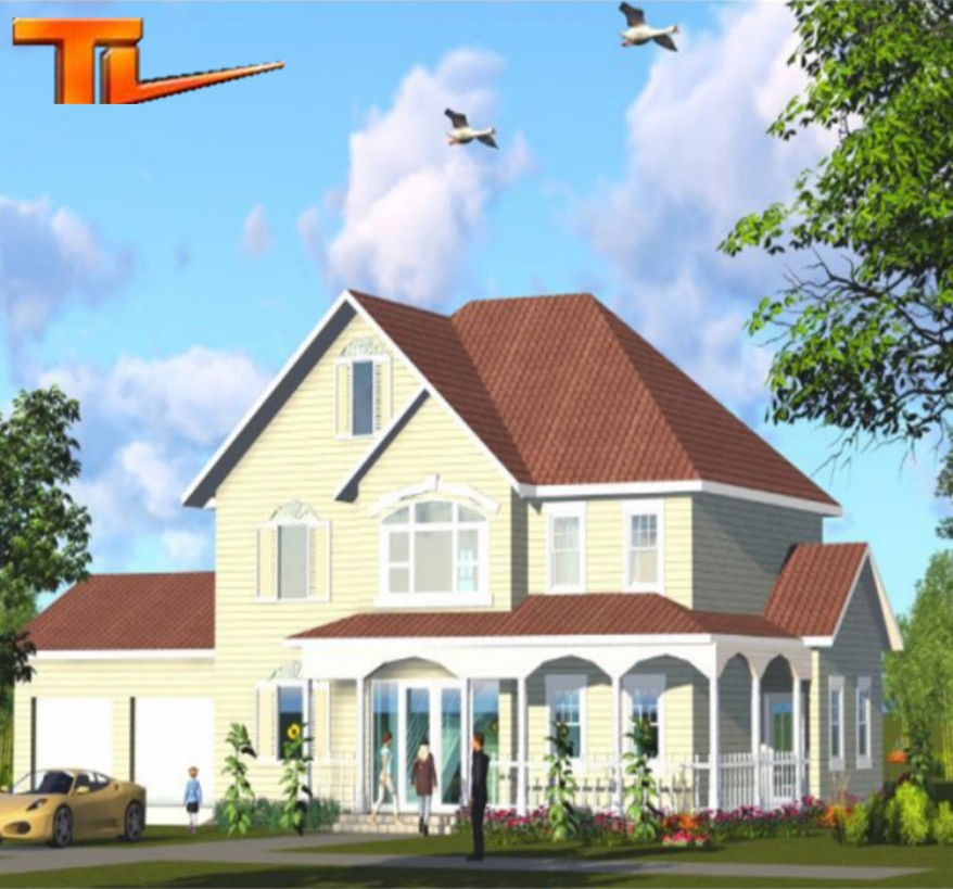 Customized The Prefabaricated Light Steel Structure Villa Building