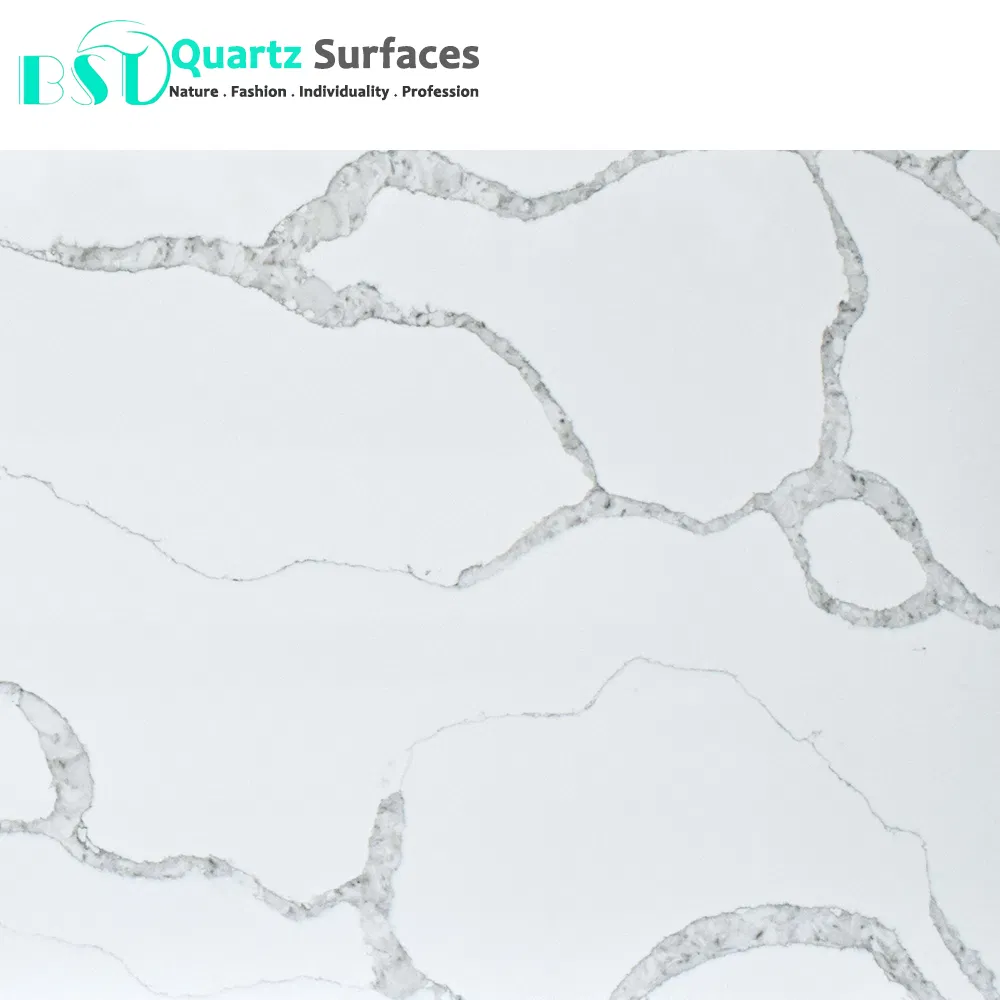 Calacatta Nuvo White Quartz Stone Slab