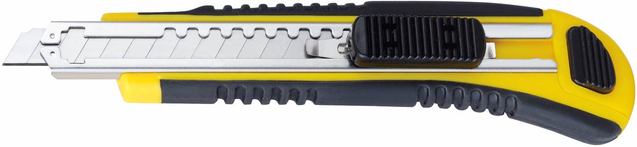 Utility Knife, TPR Handle Cutter, 18X100mm Spare Blade
