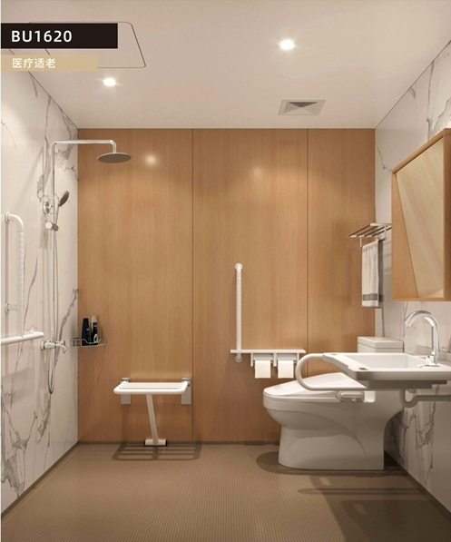 OEM ODM Custom UV Resistant FRP SMC Molded High-Density Soundproof Prefbricated Integrated Bathroom