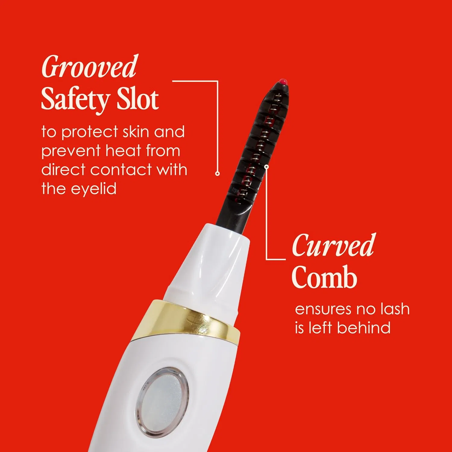 Rechargeable and Travel Friendly, 2 Heat Settings Heated Lash Curler