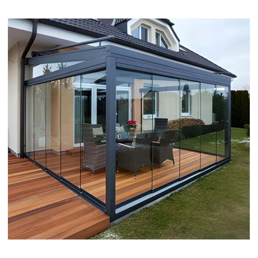 Four Season Solarium Hollow Sun House Doors for Aluminum Profile Glass Sunrooms