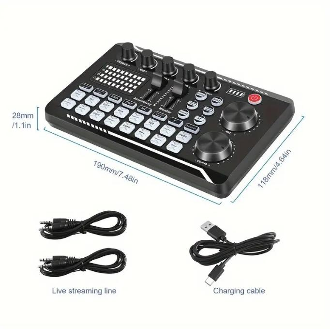 Live Broadcast Set Sound Card Mixer Professional Capacitor Mic Game Anchor