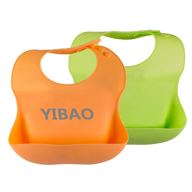 Manufacturer Custom Print Drool Bibs Silicon Baby Bib with Catcher