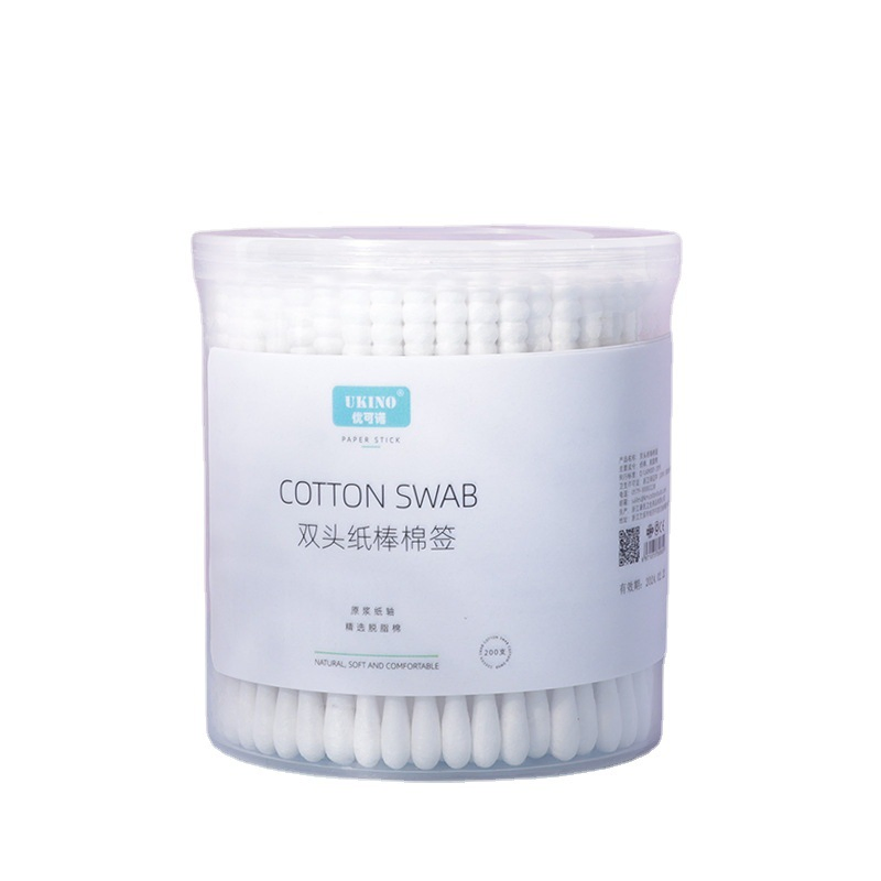 Cartridge Double-Head Color Household Disposable Pointed Spiral Head Makeup Removal Cotton Swab