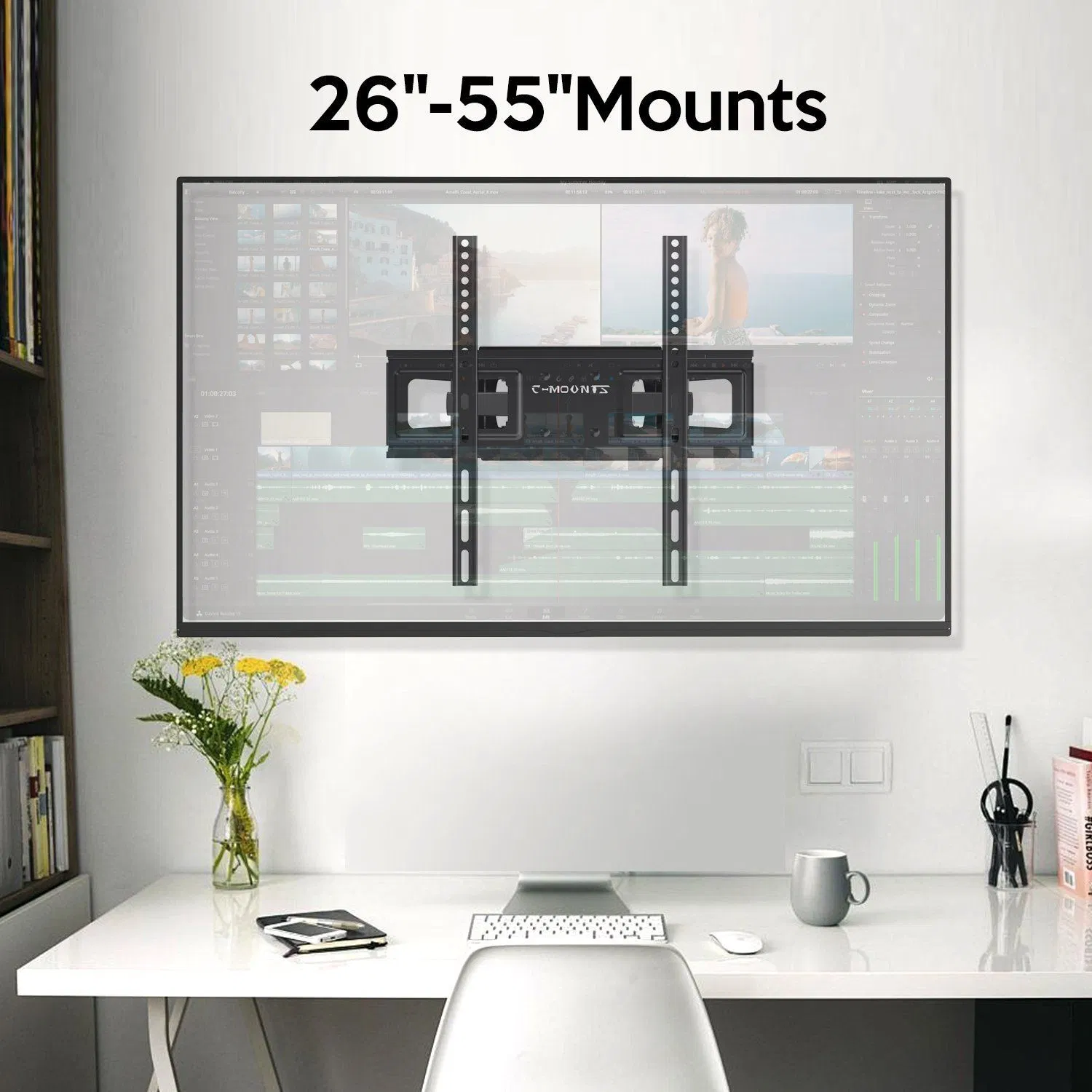 Fits Most Tvs Max Screen Size Full Motion TV Wall Bracket