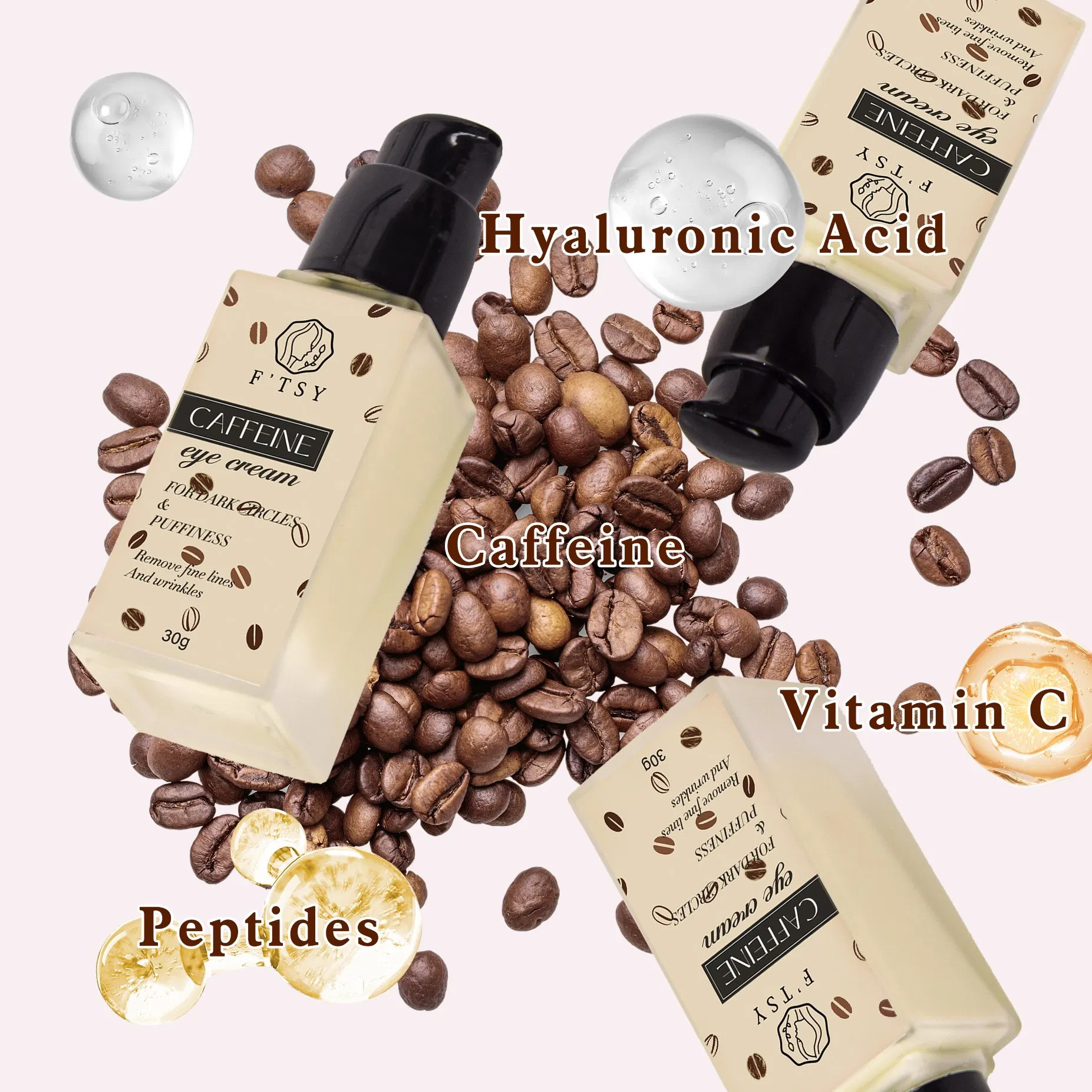 Eye Moisturizer Cosmetics Under Eye Balm Cream with Vitamin E for Eye Care Anti Aging