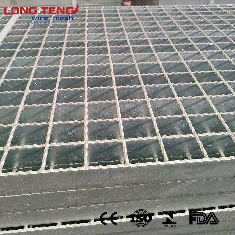 Hot-DIP Galvanized Steel Grating Cover Plate Platform Step Plate Drain Trench Cover Rain Water Drain Grille Steel Grating