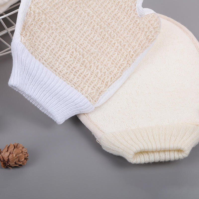 Guangzhou Factory Wholesale 2024 New Natural Sisal Body SPA Bathing Gloves with Logo Exfoliating Bathing Sisal Shower Gloves