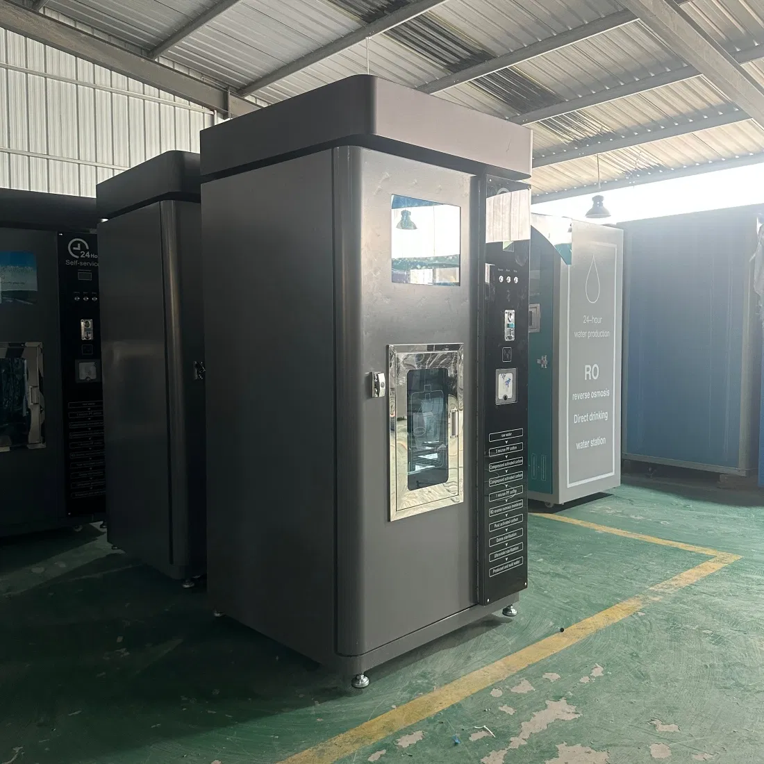 Fully Automatic Outdoor 220V Coin and Paper Money Payment Self-Service Drinking Water Vending Machine