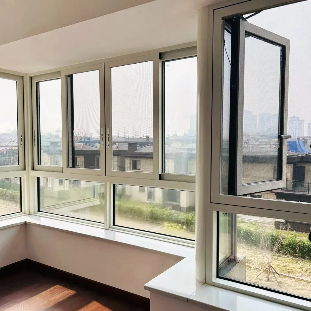 Aluminum Bar Profile Aluminum Alloy Door and Window Safety Glass Casement Window