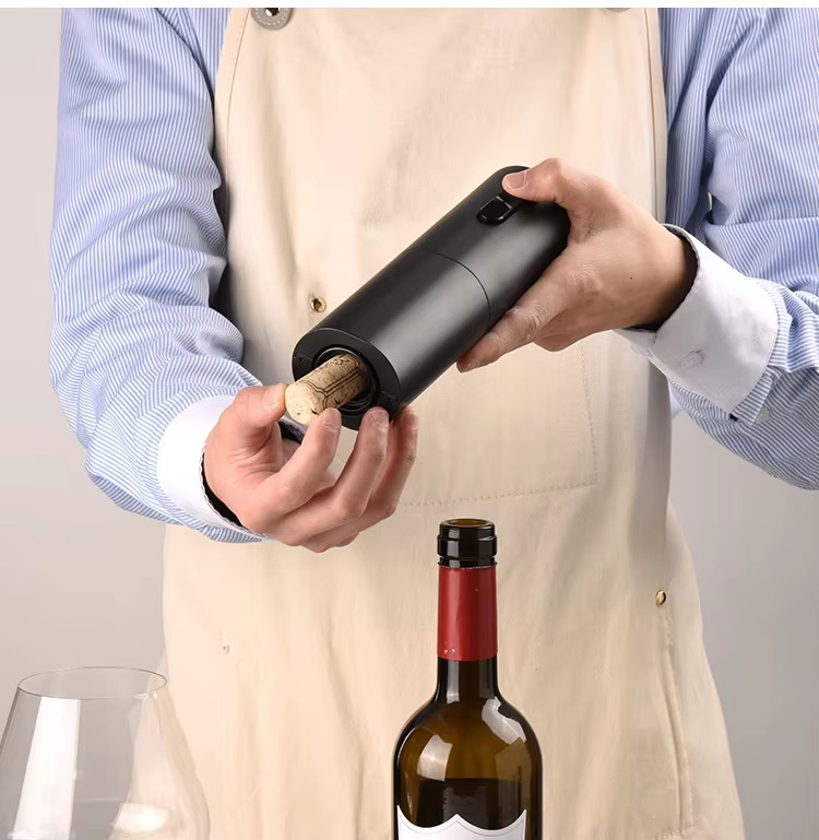 Oval Mini Bottle Opener Battery Cork Screw Electric Wine Bottle Opener